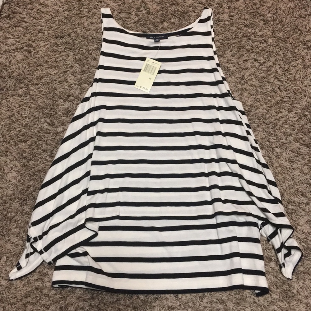 Black and White Striped Top